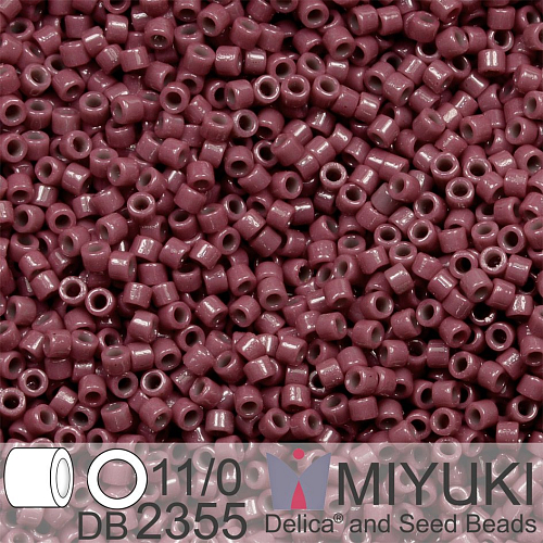 Korálky Miyuki Delica 11/0. Barva Duracoat Opaque Dyed Plum Berry DB2355. Balení 5g.