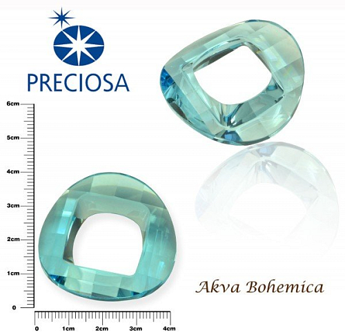 Přívěsek PROHNUTÝ KRUH barva AQUA BOHEMICA. Výrobce PRECIOSA.