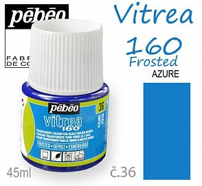 Barva na sklo VITREA 160- vypalovací č.36 AZURE Frosted (matná) objem 45ml.