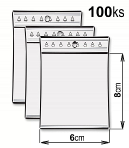 Sáček rychlozavírací ZIP sáček 6x8cm tl.0,05mm -s otvorem pro zavěšení.MAXI balení 100ks.Výhodná cena