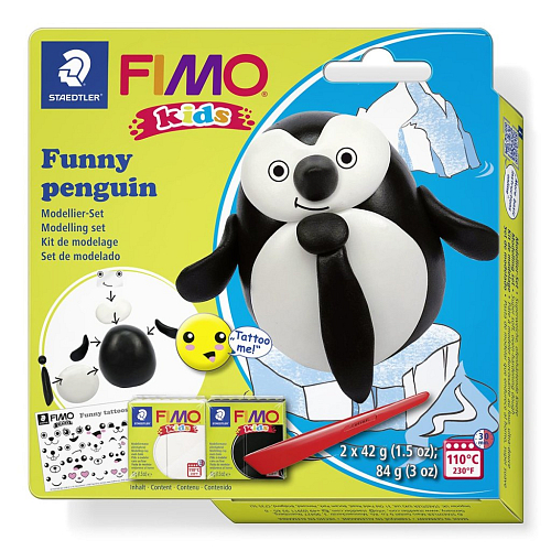 Sada Fimo kids Funny TUČŇÁK "penguin" balení 2x42g