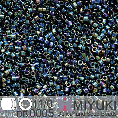 Korálky Miyuki Delica 11/0. Barva Met Variegated Blue Iris  DB0005. Balení 5g.