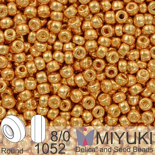 Korálky Miyuki Round 8/0. Barva 1052 Galv Gold . Balení 5g