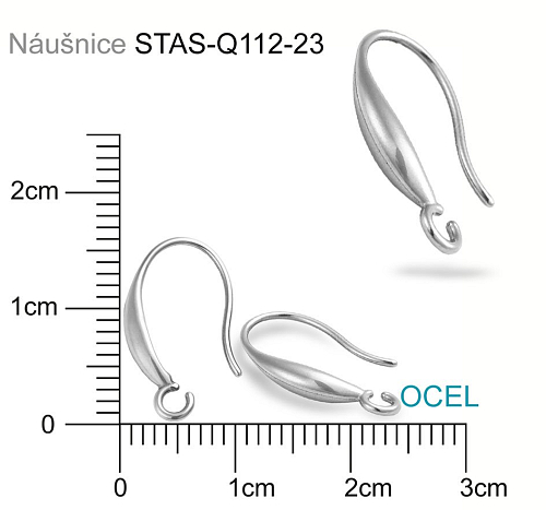 Afroháček s otevřeným očkem mat.OCEL ozn.-STAS-Q112-23
