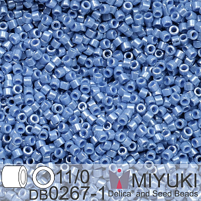 Korálky Miyuki Delica 11/0. Barva Op Blueberry Luster DB0267-1. Balení 5g