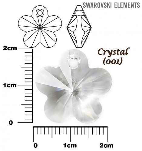 SWAROVSKI Flower Pendant barva CRYSTAL velikost 20mm