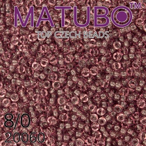 Korálky MATUBO™ mačkané rokajlové korálky. Velikost 8/0 (3,1mm). Barva 20060 AMETYST. Balení 10g.