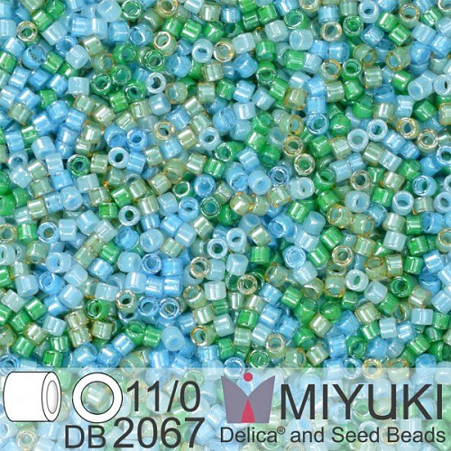 Korálky Miyuki Delica 11/0. Barva Luminous Mix DB2067. Balení 5g.