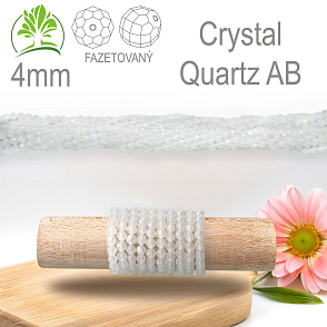 Korálky z minerálů Crystal Quartz pokov AB Fazetovaný přírodní polodrahokam. Velikost pr.4mm. Balení 95Ks.