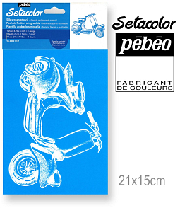 Šablona Pebeo pro použití s barvami Setacolor ozn. SKÚTR formát A5