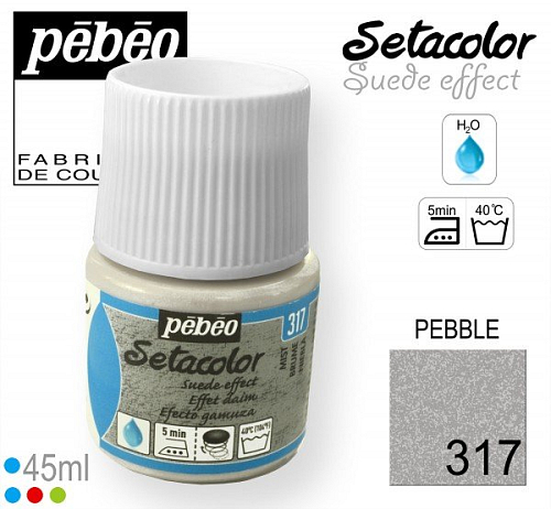 Barva na Textil SETACOLOR Suede Pebeo. barva č. 317 MIST. Balení 45ml.