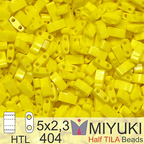 Korálky Miyuki Half Tila. Barva Opaque Yellow HTL 404. Balení 3g.