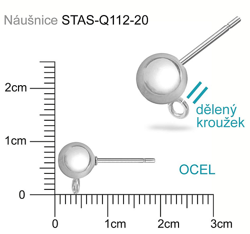 PUZETA s očkem mat.OCEL ozn.-STAS-Q112-20.