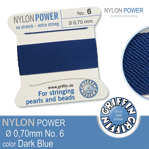 NYLON Power velmi pevná nit GRIFFIN síla nitě 0,70mm barva Dark Blue