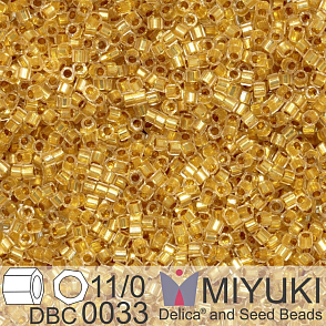 Korálky Miyuki Delica (fazetované) 11/0. Barva 24kt Gold Lined Crystal Cut DBC0033. Balení 3g.