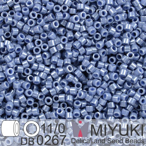Korálky Miyuki Delica 11/0. Barva Op Blueberry Luster DB0267. Balení 5g