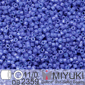 Korálky Miyuki Delica 11/0. Barva Duracoat Opaque Dyed Violet  DB2359. Balení 5g