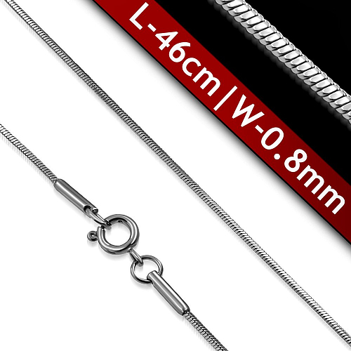 Řetízek chirurgická ocel CNE 230 o šíři 0,8mm a délce 46cm s kroužkovým zapínáním