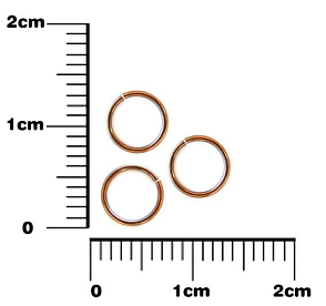 Kroužek spojovací pr.6mm Síla drátu 1mm. Barva staroměděná