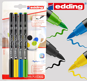 Vypalovací barva na PORCELÁN Fix (popisovač). Šířka 1-4mm sada studené barvy 4x (č.1, 5, 10 a 11)