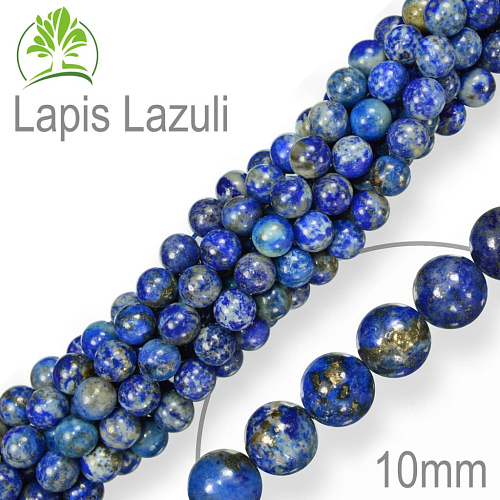Korálky z minerálů Lapis Lazuli  přírodní polodrahokam. Velikost pr.10mm. Balení 8Ks.
