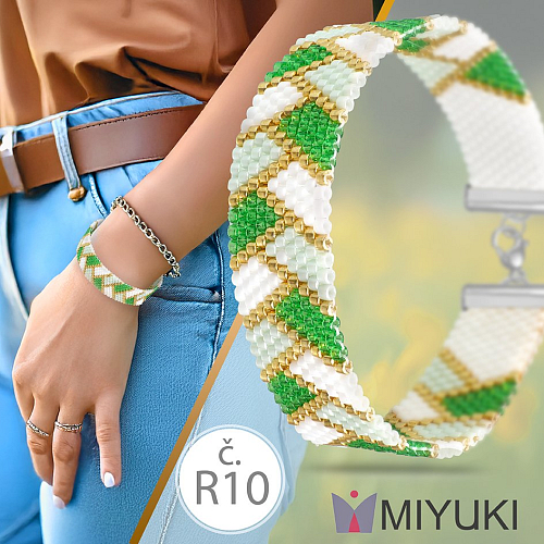 Korálková stavebnice  Náramku z korálků Miyuki. Náramek ozn. New DIY color no. R10