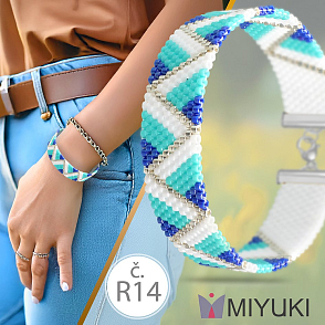 Korálková stavebnice  Náramku z korálků Miyuki. Náramek ozn. New DIY color no. R14