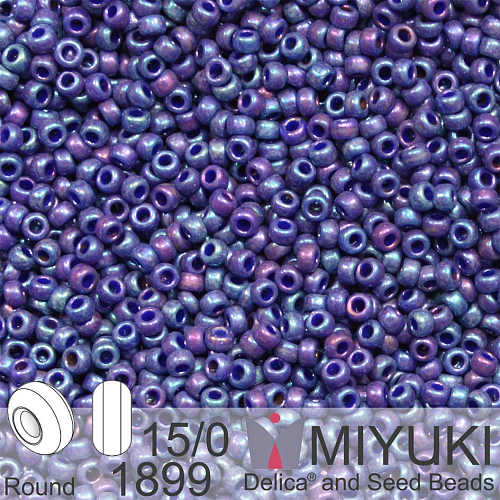 Korálky Miyuki Round 15/0. Barva 1899 Op Eggplant Luster. Balení 5g