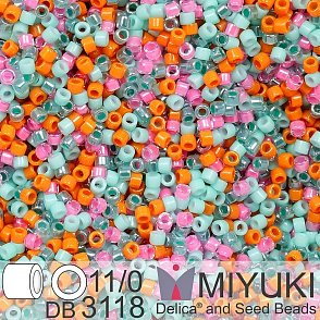 Korálky Miyuki Delica 11/0. Barva Mix DB3118 Summer Vacation. Balení 5g.