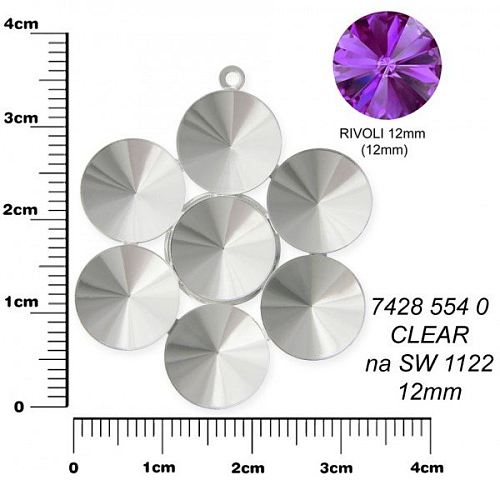 PŘÍVĚSEK  na RIVOLKY 7x ozn.-7428-554-0. Barva stříbrná.
