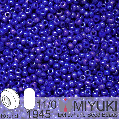 Korálky Miyuki Round 11/0. Barva 1945 Opaque Cobalt Luster. Balení 5g.