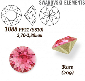 SWAROVSKI ELEMENTS 1088 XIRIUS Chaton PP21 (SS10) 2,70-2,80mm barva Rose (209). 