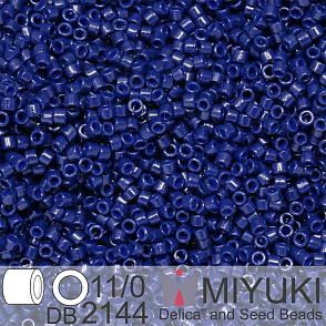 Korálky Miyuki Delica 11/0. Barva Opaque Dyed Cobalt DB2144. Balení 5g.