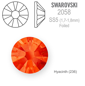 SWAROVSKI 2058 FOILED velikost SS5 barva HYACINTH