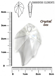 SWAROVSKI Leaf Pendant barva CRYSTAL velikost 32x20mm.