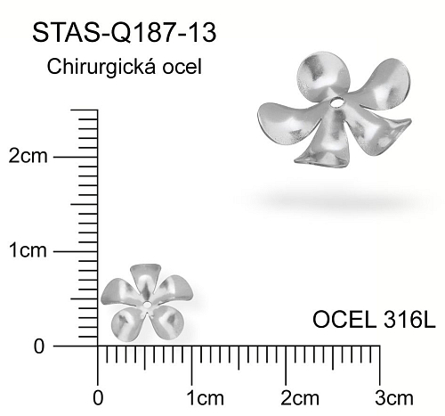 Kaplík CHIRURGICKÁ OCEL ozn.-STAS-Q187-13. velikost pr.9mm.