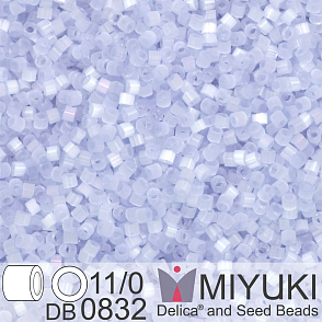Korálky Miyuki Delica 11/0. Barva Pale Violet Silk Satin DB0832. Balení 5g.