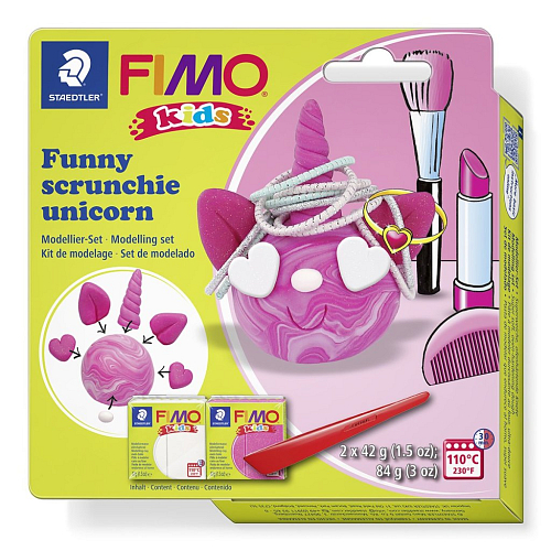 Sada Fimo kids Funny JEDNOROŽEC "scrunchie unicorn"  balení 2x42g