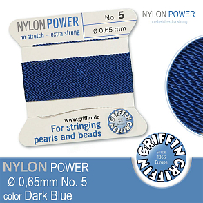 NYLON Power velmi pevná nit GRIFFIN síla nitě 0,65mm Barva Dark Blue