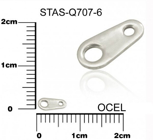 Koncovka CHIRURGICKÁ OCEL ozn.-STAS-Q707-6. velikost 6x3mm.