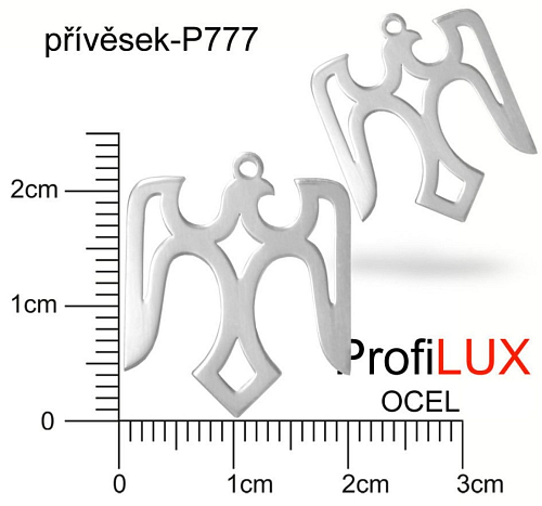 Přívěsek Chirurgická Ocel ozn-P777 JESTŘÁB  velikost 23x19mm. Řada přívěsků ProfiLUX