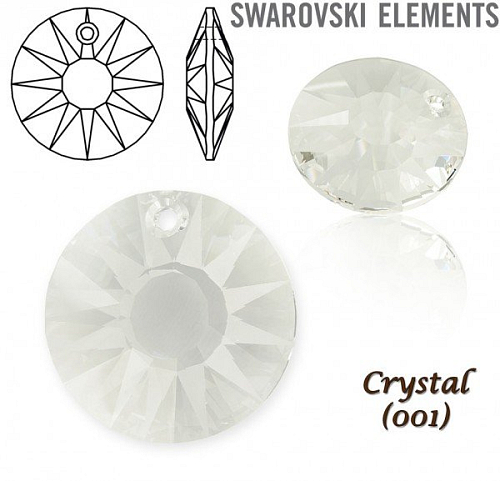 SWAROVSKI 6724/G Sun Pendant Partly Frosted velikost 19mm. Barva Crystal 