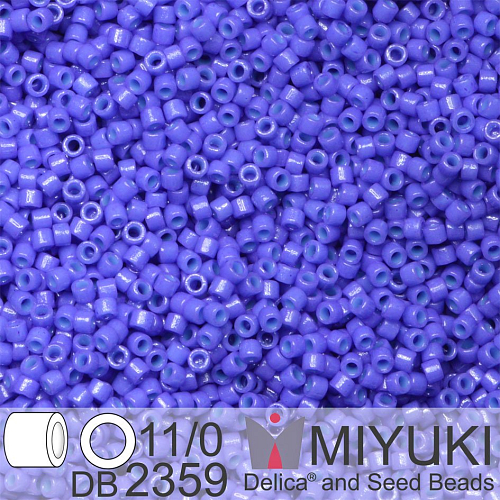 Korálky Miyuki Delica 11/0. Barva Duracoat Opaque Dyed Violet DB2359. Balení 5g