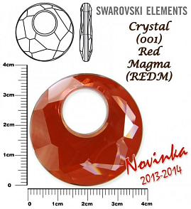 SWAROVSKI VICTORY Pendant barva CRYSTAL RED MAGMA velikost 38mm.