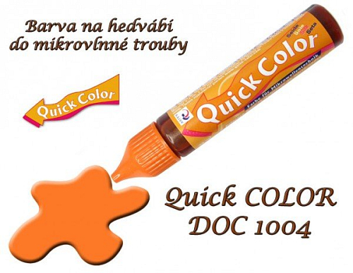 Barva na HEDVÁBÍ Quick Color do mikrovlnné trouby.Barva č.DOC 1004 oranžová.
