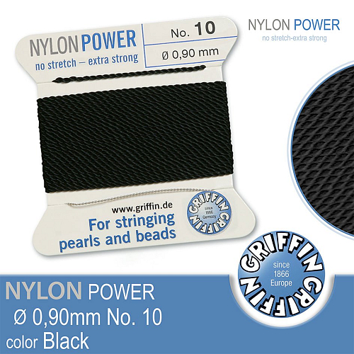 NYLON Power velmi pevná nit GRIFFIN síla nitě 0,90mm Barva Black