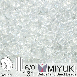 Korálky Miyuki MIX Round 6/0. Barva 131 Crystal. Balení 5g