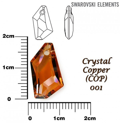 SWAROVSKI DE-Art Pendant barva CRYSTAL COPPER  velikost 18mm.