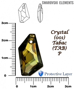 SWAROVSKI DE-Art Pendant barva CRYSTAL TABAC Protective Layer velikost 24mm.