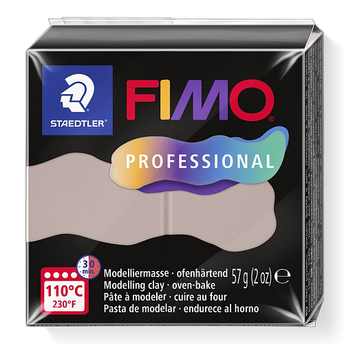 modelovací hmota FIMO Professional balení 57g . Barva 87 ŠEDÁ (Taupe).
